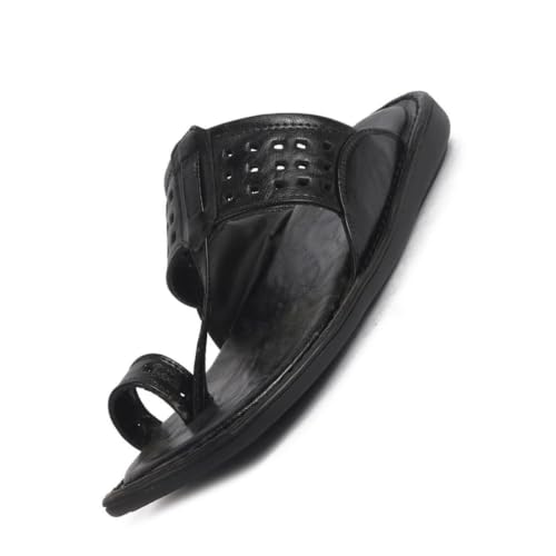 Image of FAUSTO Men Casual Outfit Kolhapuri Toe Ring Strap Ortho Slippers | Memory Cushioned Footbed | Ultra Lightweight and Comfort Slip On Slipper