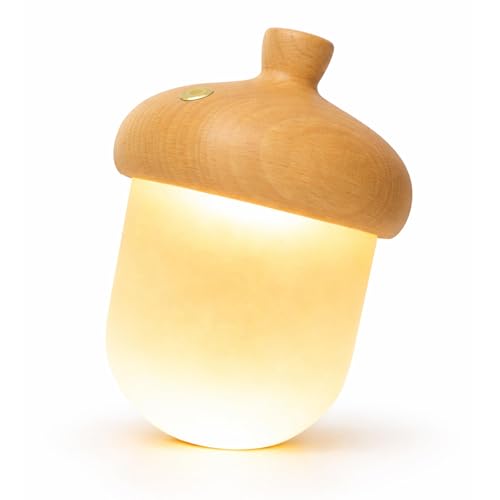 Veilleuse gland en bois LED idéale pour la décoration de chambre d'enfant