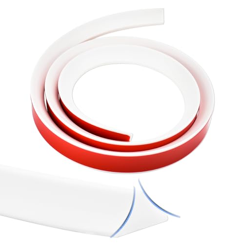 SLTAXAR Barrière de Douche Pliable 1.2m, Barrière de Douche en Tpe, Joint Douche TPE, Barrière Joint de Douche de Barrage d'Eau, Barrière de Barrage d'Eau, Joint Douche Blanc pour Mur sol carreaux