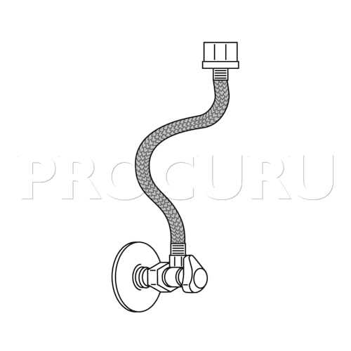 PROCURU 10-Pack 12-Inch (1Ft) Toilet Connector 3/8" Comp x 7/8" BC, Stainless Steel Braided Water Supply Line (9ST12-10P)
