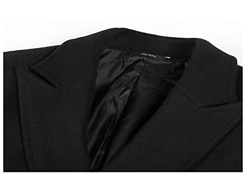 Winter Wool Coat Men Double Breasted Overcoats British Trench Coat Male Pea Coat Woolen Blends Jacket3