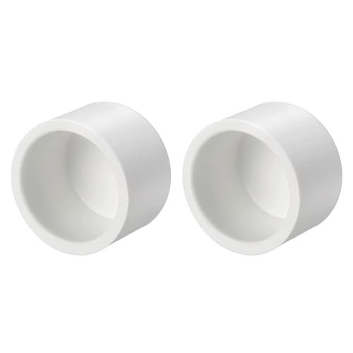 DTGN 2 Pcs 3/4" PVC External End Cap Fitting SCH40 Pipe Cover Fittings