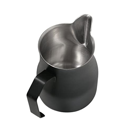 Image of Milk Frothing Pitcher Barista Tool Espresso Steaming Pitcher for Kitchen Bar Black 550ml|Home & Garden|1Milk Jug
