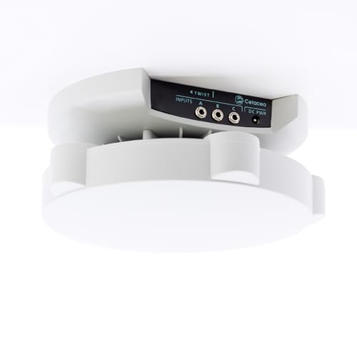 Cetacea Astronaut XL Powered Ceiling Speakers - Simple Bracket Install, Upgrade Projector with Speaker, High Fidelity Clarity, Ideal Speaker for Projector in K-12 Classrooms & Offices, 60 Watts, White