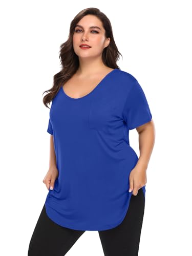 Image of BELAROI Women Plus Size Tops V-Neck Tunics Shirts