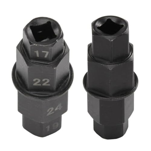 Herramienta de extracción del eje la rueda delantera y trasera motocicleta, destornillador hexagonal 17, 19, 22 24 mm, llave tubo negra for