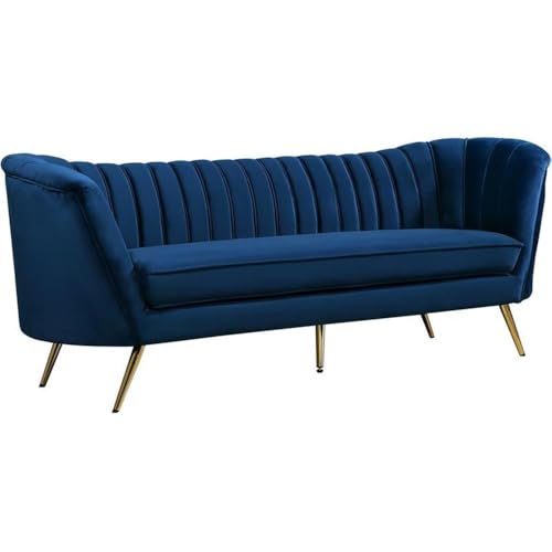 Velvet Navy Blue Sofa