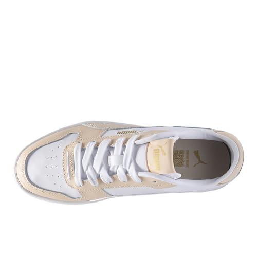 Image of PUMA Womens Carina Street First Class Lace Up Sneakers Shoes Casual - Beige, White