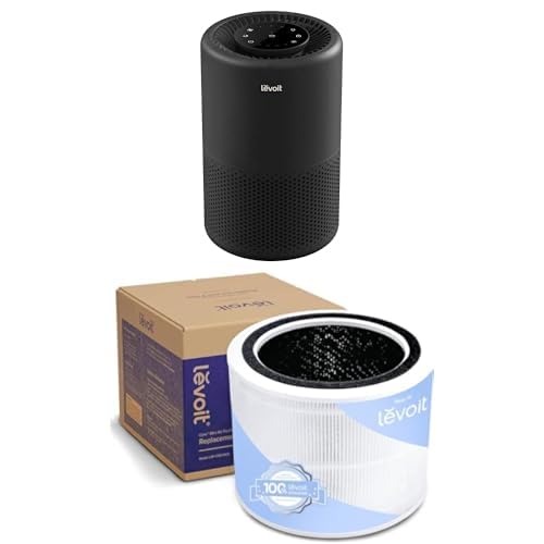 LEVOIT Air Purifier Core 200S-P, Black and Core 200S-P Replacement Filter, Genuine Core 200S-RF Air Purifier Filter