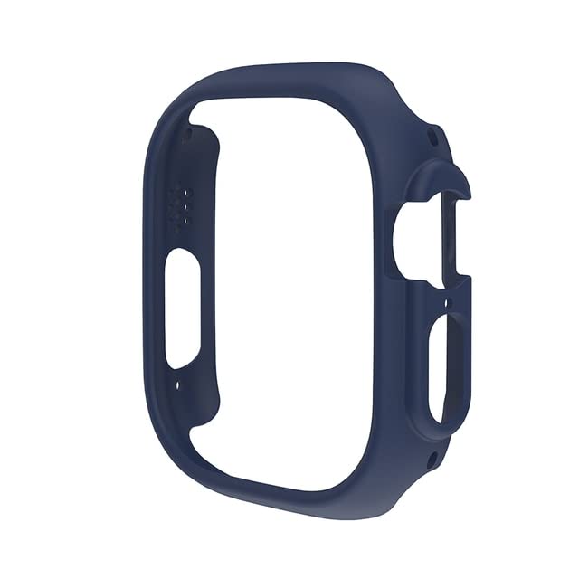 Coque PC pour Apple Watch Ultra 49 mm accessoire de montre connectée bumper iWatch 8 7 bleu foncé
