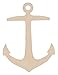 Wood Cutouts for Crafts, Ship Wheel, Sailboat, Mermaid and Anchor (24 Piece)