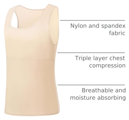 Image of GCTBL Chest Binder for Transgender FTM Breast Binder Long Tank Binder | Swim Binder, Buttery Soft, No Built-in Pads, Natural Fit, Comfort, Supportive, Full Length Compression Bra Tank Top