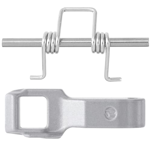 Mxxipp 2pcs MFG63099101 Washer Door Lock Strike for LG, Metal Washing Machine Door Lock Strike with Door Lock Spring, Washer Door Latch Replacement Parts for LG Kenmore Elite Washing Machines- Silver