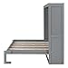 Harper & Bright Designs Full Size Murphy Bed Wall Bed Space-Saving for Multipurpose Guest Room Bedroom or Home Office, Gray