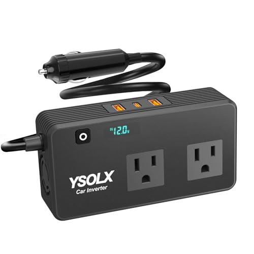 Image of YSOLX 300W Car Inverter Power Outlet Dual AC Car Plug Adapter Outlet