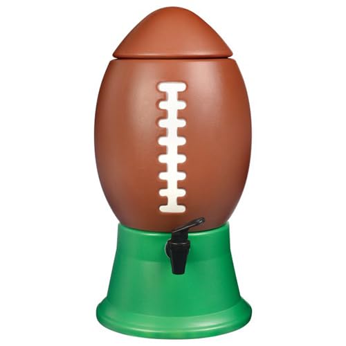 Photo 1 of amscan Football Beverage Plastic Party Dispenser - 15.5"H x 8"W x 8"D | 1.4 Gallons | Brown | 1 Pc.
