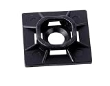Gardner Bender MB-20UVB Cable Tie Mounting Base, 1 Inch. x 1 Inch., Wire / Cord Management Industrial and Household Use, 100 Pk., UV Resistant Black
