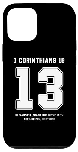 iPhone 14 Pro 1 Corinthians 16:13 Bible Verse Team Sports Jersey Christian Case