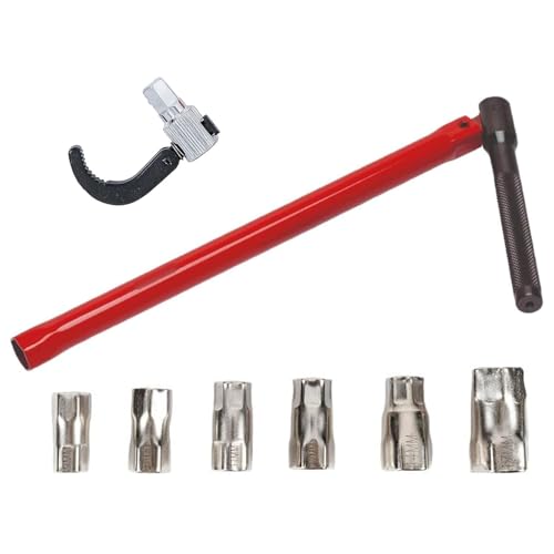 GIONAR Jeu de 8 clés à écrou de robinet - Outil universel pour montage de robinet, robinetterie, clés, kit pour installations sanitaires, kit d'outils de grue à eau avec griffe