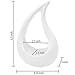 MyGift Set of 2 Tabletop Planter Pots, White Ceramic Air Plant Holder with Tear Drop Shape, Decorative Indoor Garden Containers for Mini Succulent Plants