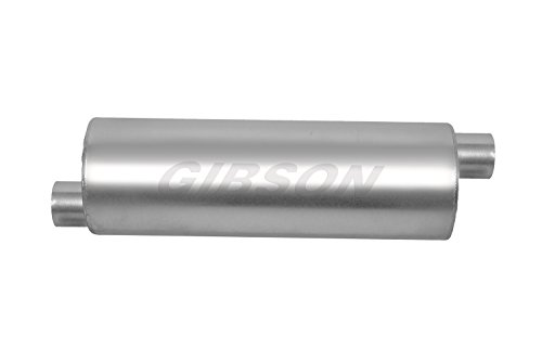 Gibson Performance 788500S Sft Superflow Offset/Offset Round Muffler, Stainless #TOP12