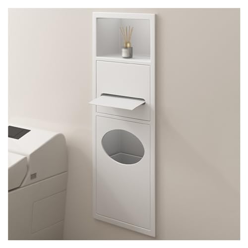 OGMOYT Bathroom Shower Shelf Organizer With Built-In Garbage Bin Waterproof Wall-Mounted Storage Caddy For Bath Essentials