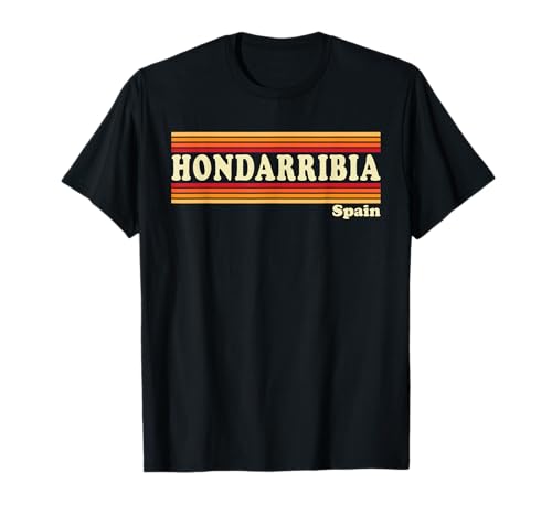 Vintage 80s Hondarribia España Retro Gráfico Camiseta