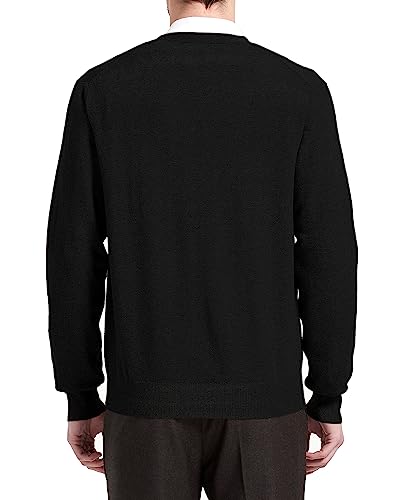 Kallspin Men's Cardigan Sweaters Wool Blend V Neck Button Down Sweaters with Pockets3
