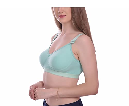 Image of Viral Girl Women's Wire-Free Cotton Hosiery Bra | Non-Padded, Full Coverage, Adjustable Straps | Soft Comfortable Innerwear with Hook & Eye Closure for Everyday Use