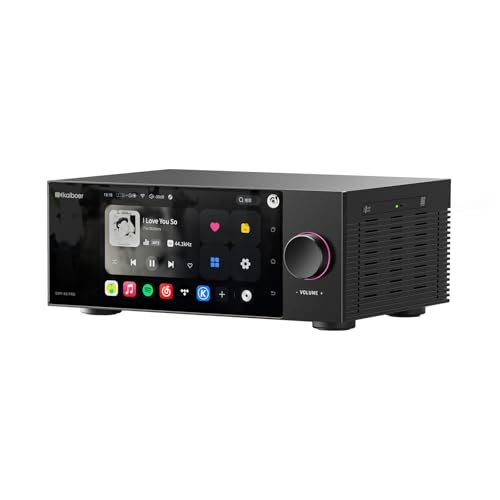 Kaiboer DMP-K8 PRO Hi-Fi Streamer DAP DAC Preamp CD Player AI Music Player 8GDDR4+64GeMMC Support up to 8TB SSD Dual ESS9039PRO WIFI6 Airplay DLNA 32Bit/768kHz DSD512 Parametric EQ UV Meters Spectrums