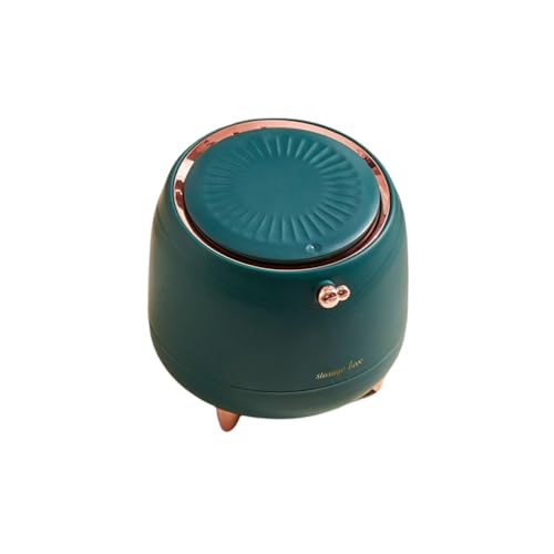 AIWE7D 0.4 Gallon Small Trash Can Kitchen Garbage Can Mini Bathroom Trash Cans with Lid Waste Basket for Office Bedroom Desktop Waste Bin (OD Green)