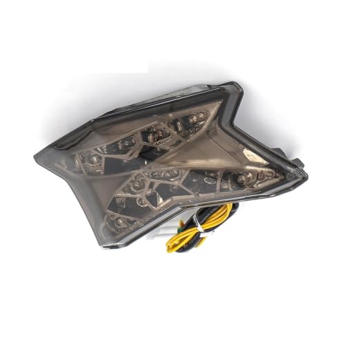 Luz Trasera Universal Moto con intermitentes LED y mica blanca 4