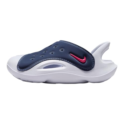 Nike Aqua Swoosh Baby/Toddler Sandals (Midnight Navy/White/Rush Pink)