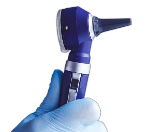 Brilliance Otoscope - Professional Ear Scope with LED Light and Speculum for Ear Examination and Diagnosis - Ideal for Professional and Home Use - Blue