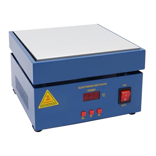 800W Elektrische Heizplatte Vorwärmstation 20 * 20cm Lötstation Heizplatte PCB Heizung Löt-Heizplatte LCD Display 50-400℃ Einstellbar für Elektronische Reparatur, Heimwerker-Labor 800W Elektrische Heizplatte Vorwärmstation 20 * 20cm Lötstation Heizplatte PCB Heizung Löt-Heizplatte LCD Display 50-400℃ Einstellbar für Elektronische Reparatur, Heimwerker-Labor
