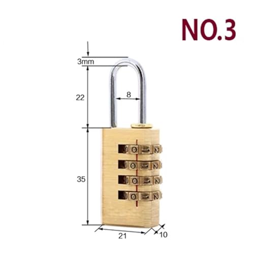 Cadenas pour casier de gym sans clé à combinaison en laiton durable