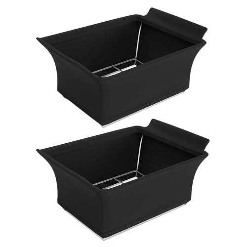 Chafer Wind Guard 2 Pack – Handle Covered Chafing Dish Wind Shield | Wind-Blocking Decorative Cover Keeps Food Warm | Buffet & Catering Display for Events & Parties (Black)