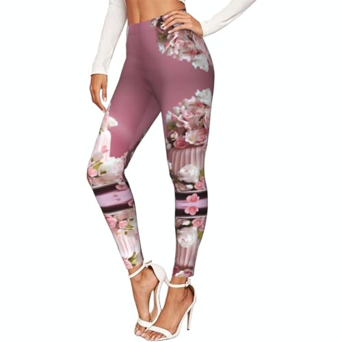Leggings de flores sin rozaduras pantalones de entrenamiento suaves para mujeres activas