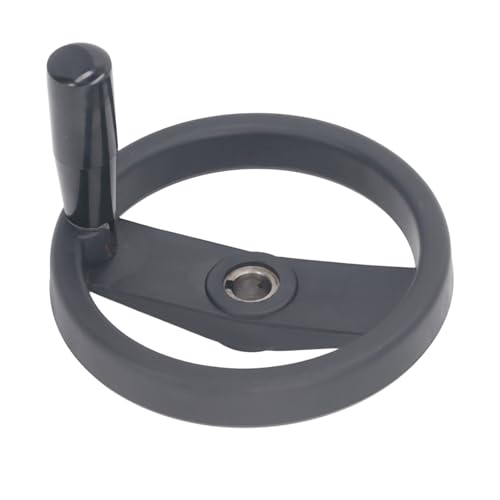 ZephyVita 160mm Plastic Machine Hand Wheel with Folding Revolving Handle – 16mm Bore Diameter – 2-Spoke Design for Lathes, Milling Machines & Grinders – Durable Industrial Control Wheel