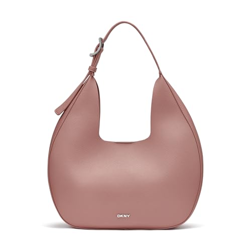 DKNY Camila Sac Hobo Moyen Rose Vintage en Cuir et Finitions Premium