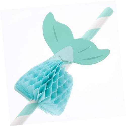 Wakauto 50 pcs pajillas de papel para fiesta hawaiana miniatura 5