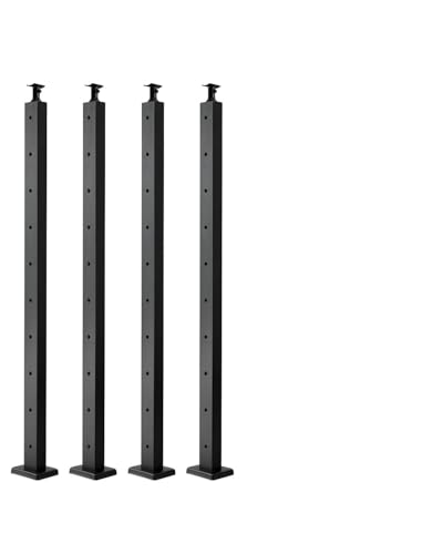 VEVOR Level Drilled Cable Railing Post 10 Holes 36x2x2 Inches Stainless Steel Cable Railing System Kit for Indoor Outdoor Deck Balcony 4 Pack Black Product ID 4JZLGZXHS914MY65M001V0