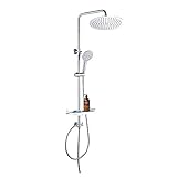 【Fácil de instalar y limpiar】 La boquilla de ducha está diseñada con gel de sílice anti-cal. Si la suciedad bloquea la salida de agua, puede presionar el cabezal de silicona con los dedos o una toalla para limpiarlo.【Estante para ducha】 (ABS 309mmx126mmx23mm) con anillo antideslizante y soporte de ducha de mano adecuado para G1 / 2, adopta una instalación incorporada, no necesita ser perforado, el diámetro del orificio es de 24 mm y la capacidad de carga máxima es de 15 kg.【Garantía 24 meses】