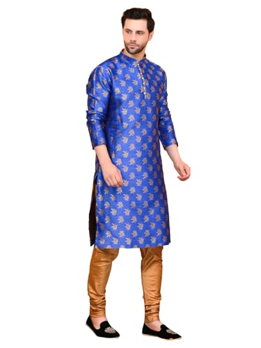 Men Ethnic Gold Leaves 100% pure Jacquard Kurta & Churidarar Pajama special for EID, In Panjabi Style3