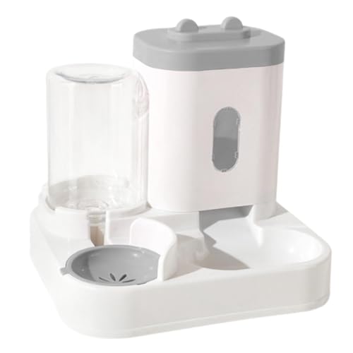 Comedero automático para mascotas, comedero automático para gatos y perros, cuenco de comida con fuente de agua, comedero automático 2 en 1 para perros, dispensador de comida para mascotas