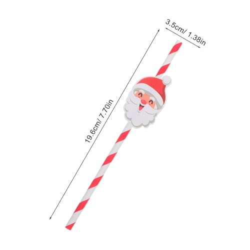 Pitillos de papel navideños multicolor de 48 piezas miniatura 2