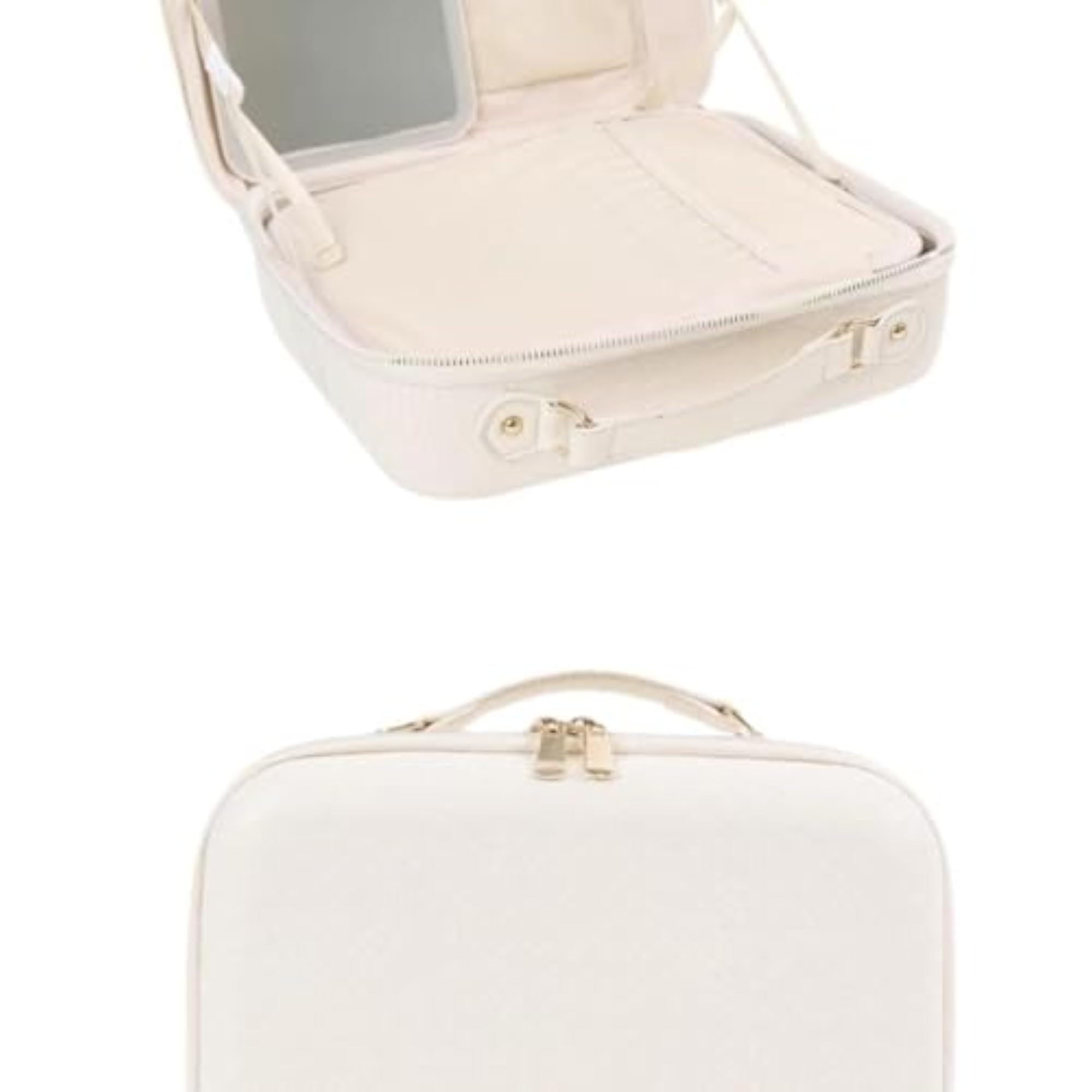 Makeup Case with Lighted Mirror, Portable Organizer
