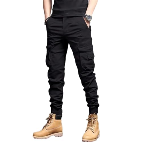 Generic Men's Spring Side Flap Pockets Workwear Pants Cargo Pants Outdoor Versatile Overalls