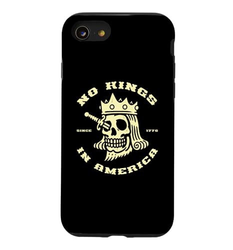 Skull No Kings In America Since 1776 - �R�c �X�}�z�P�[�X iPhone SE (2020) / 7 / 8 �p