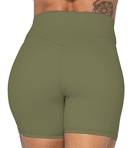 Image of Sunzel Women's No Front Seam High Waisted Biker Shorts for Yoga Workout | 5-inch inseam, high waisted, smooth no front seam, buttery soft, compression fit, close fit, for yoga and workouts